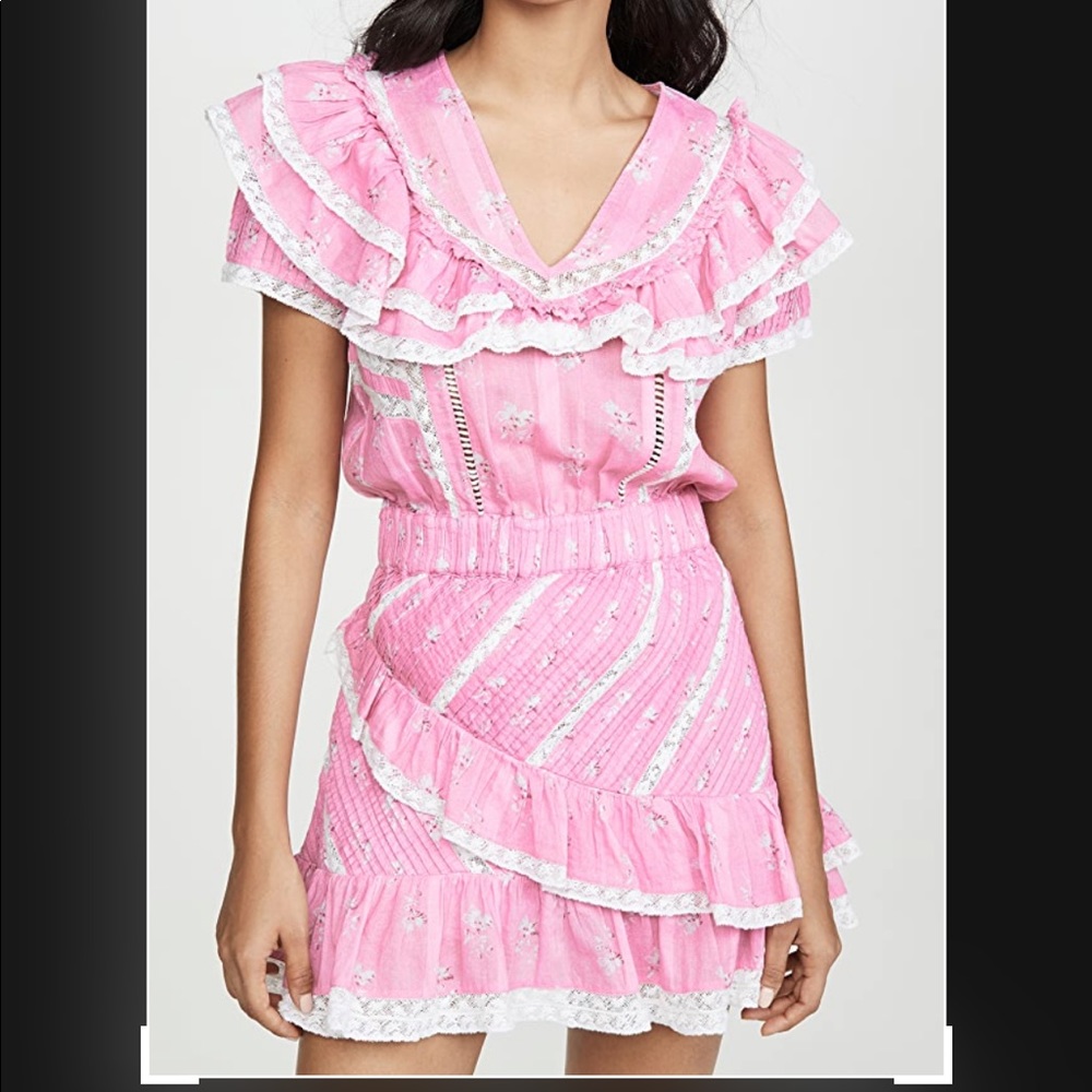 LoveShackFancy Bonita Dress Pink